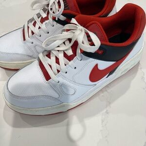 Nike White and Red Sneakers